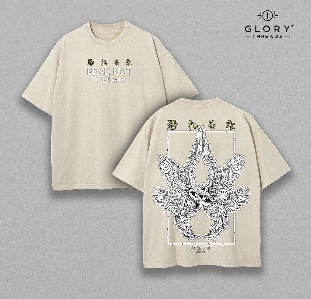 Fear Not Luke 2:10 Washed Tee – Seraphim Christian Streetwear