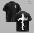 Cross Print Drop Shoulder Tee – Christian Streetwear Pullover