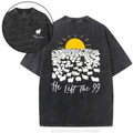 He Left The 99 Christian Washed T-Shirt Men's