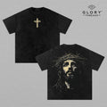 Jesus Crown of Thorns Washed Tee – Christian Easter Streetwear Gym Cover