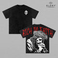 Rich In Faith Washed Tee – Jesus Prayer Christian Streetwear