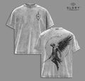 Sanctus Michael Washed Tee – Archangel Christian Faith Streetwear