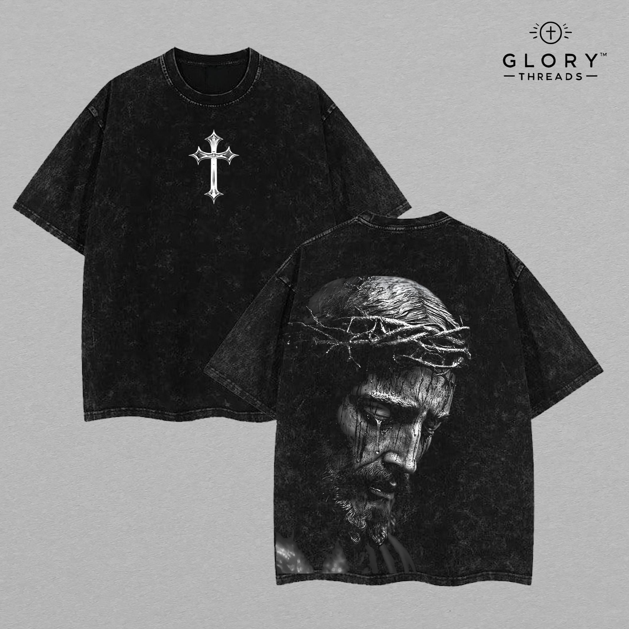 Jesus Christ Cry Washed Tee – Christian Streetwear Graphic Shirt