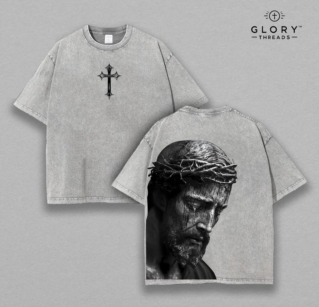 Jesus Christ Cry Washed Tee – Christian Streetwear Graphic Shirt