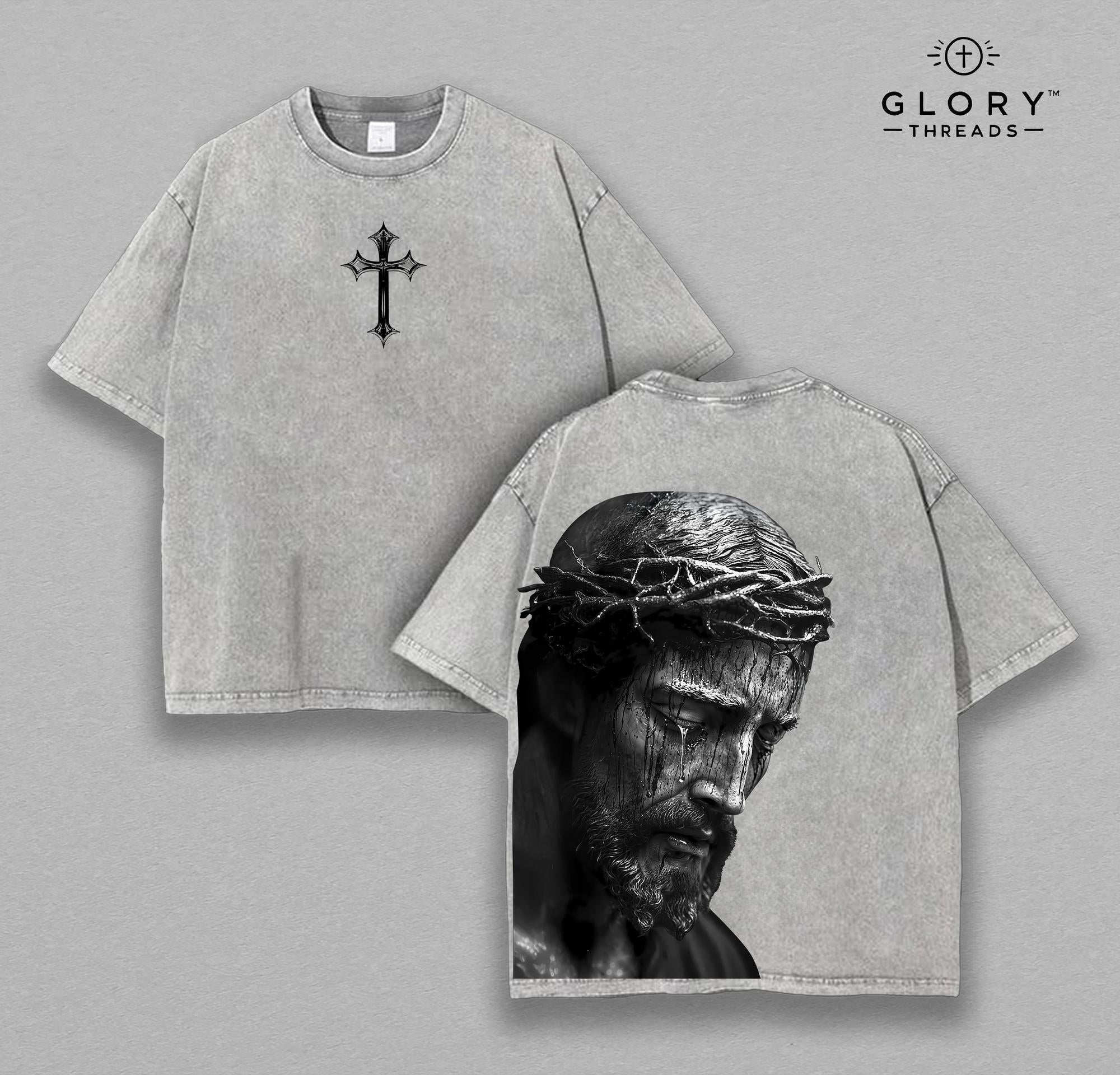 Jesus Christ Cry Washed Tee – Christian Streetwear Graphic Shirt