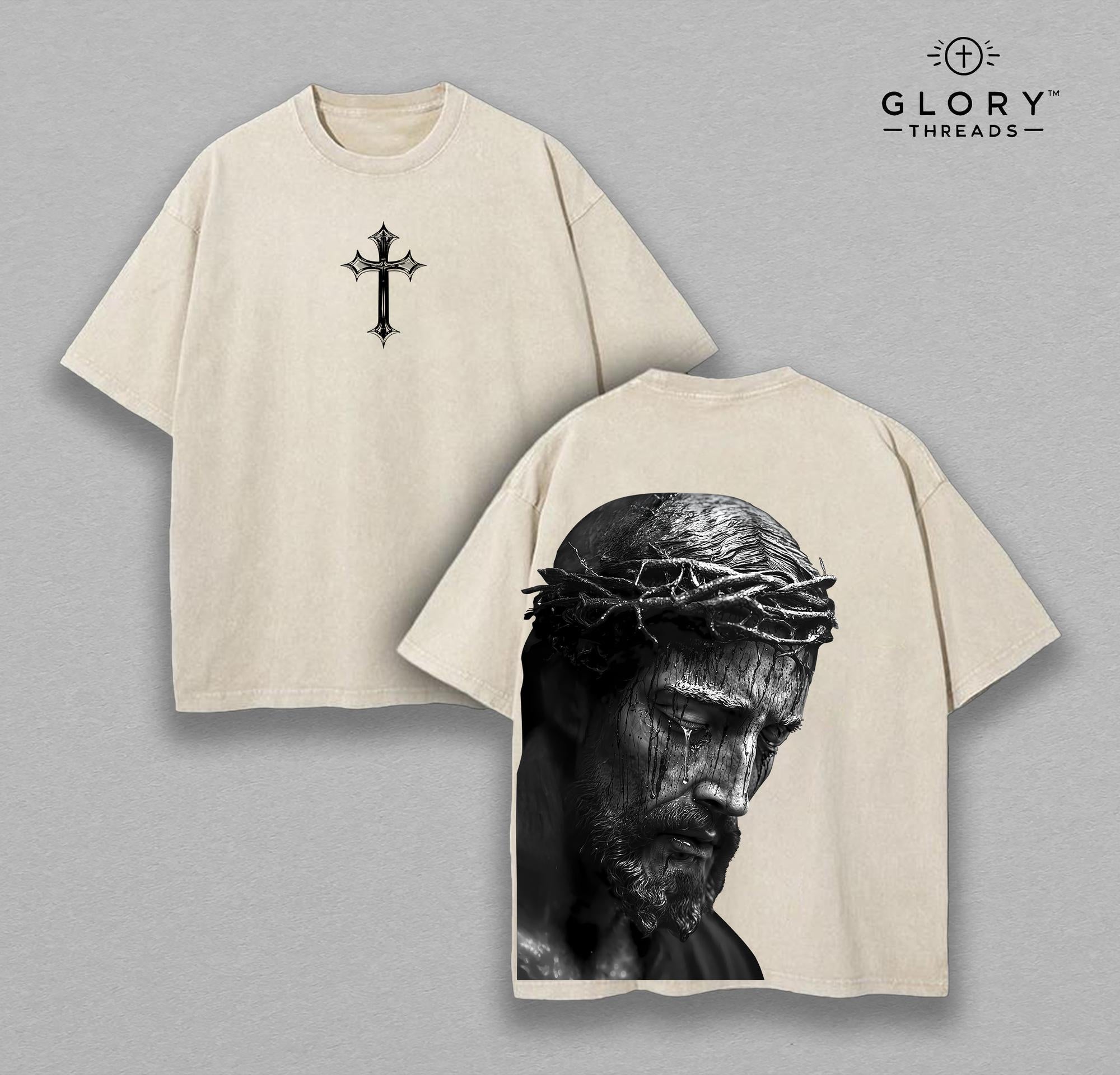 Jesus Christ Cry Washed Tee – Christian Streetwear Graphic Shirt