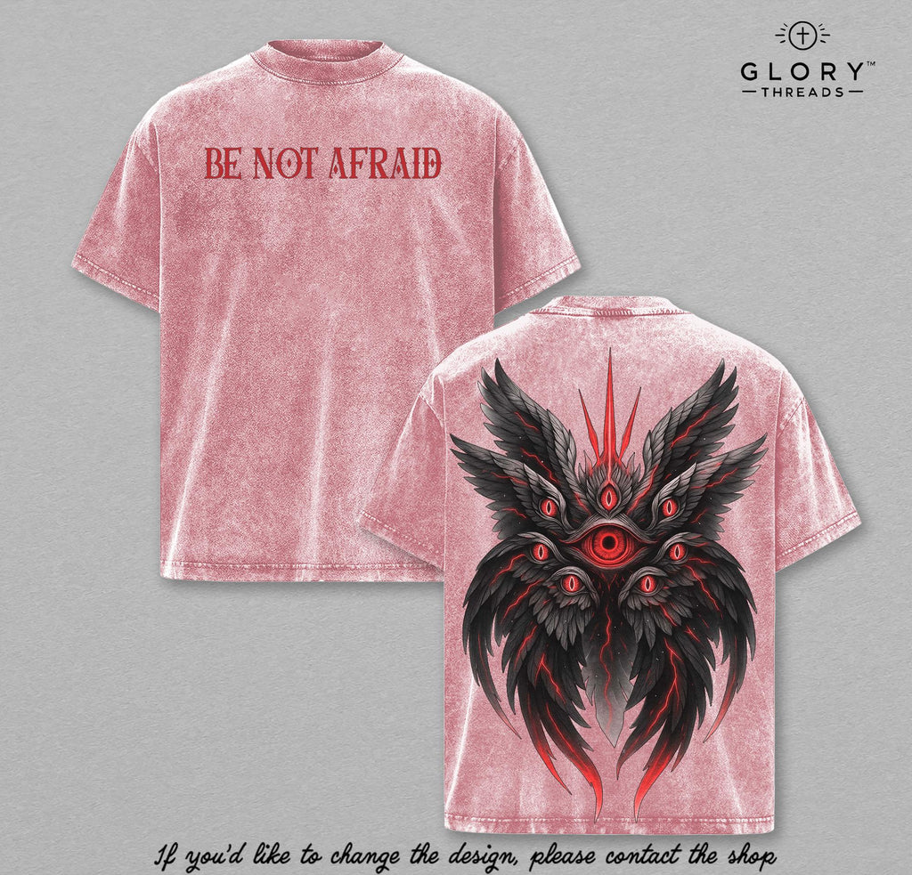 Be Not Afraid Seraphim Angel Vintage Washed Tee - Christian Faith