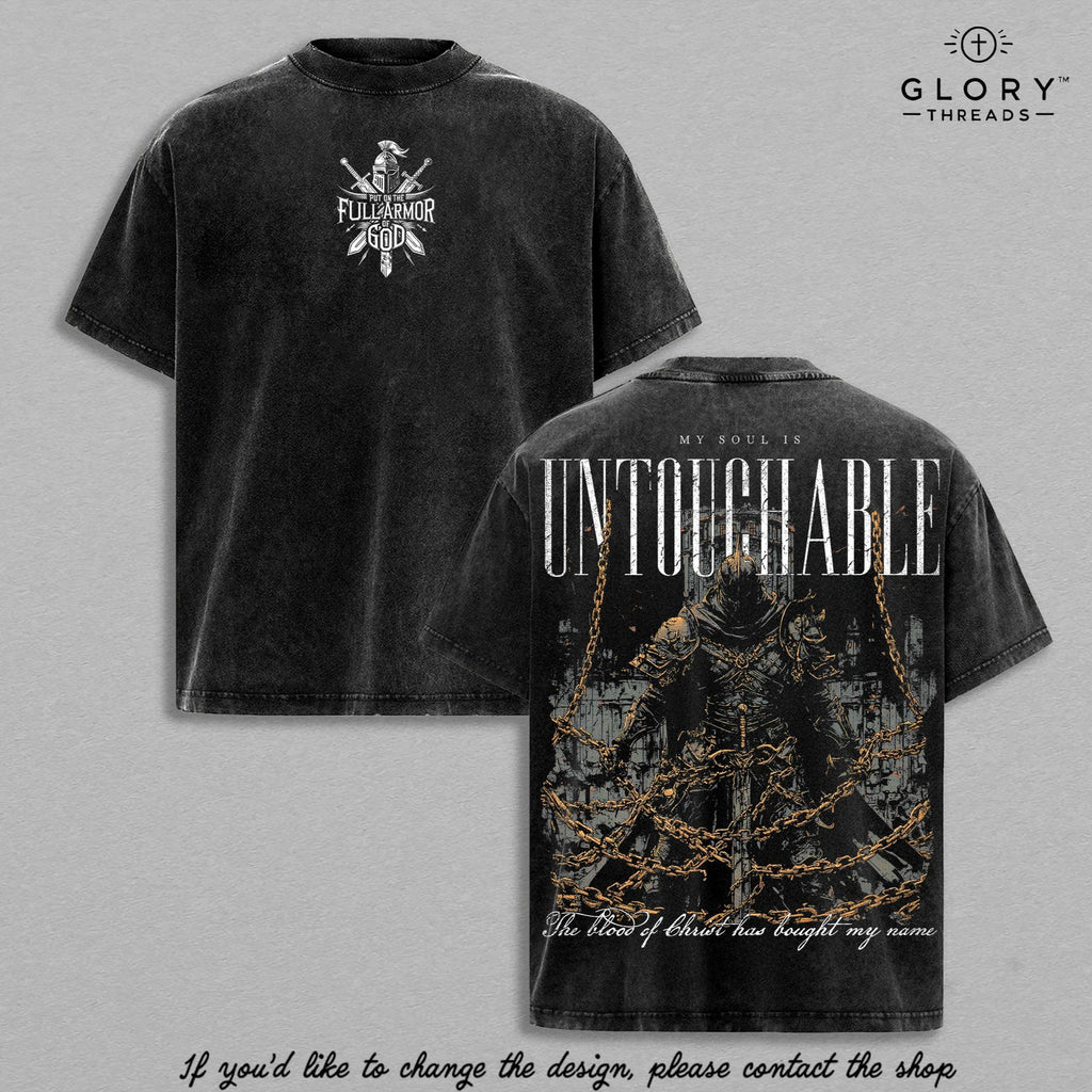 Warrior of God Vintage Washed Tee - Full Armor of God Ephesians 6