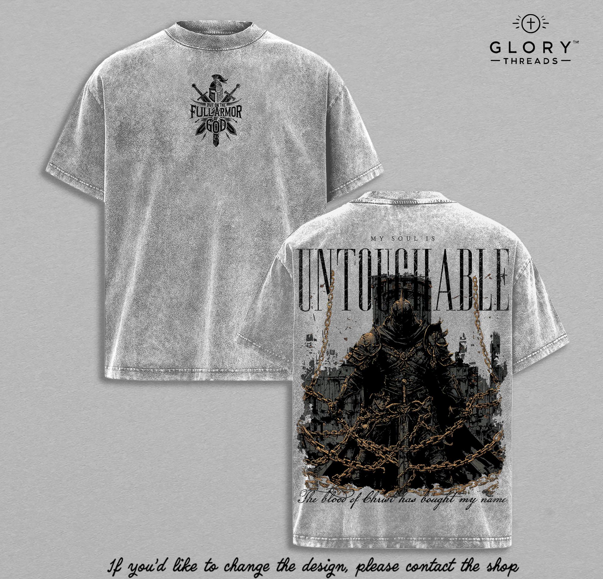Warrior of God Vintage Washed Tee - Full Armor of God Ephesians 6