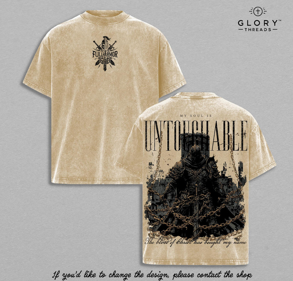 Warrior of God Vintage Washed Tee - Full Armor of God Ephesians 6