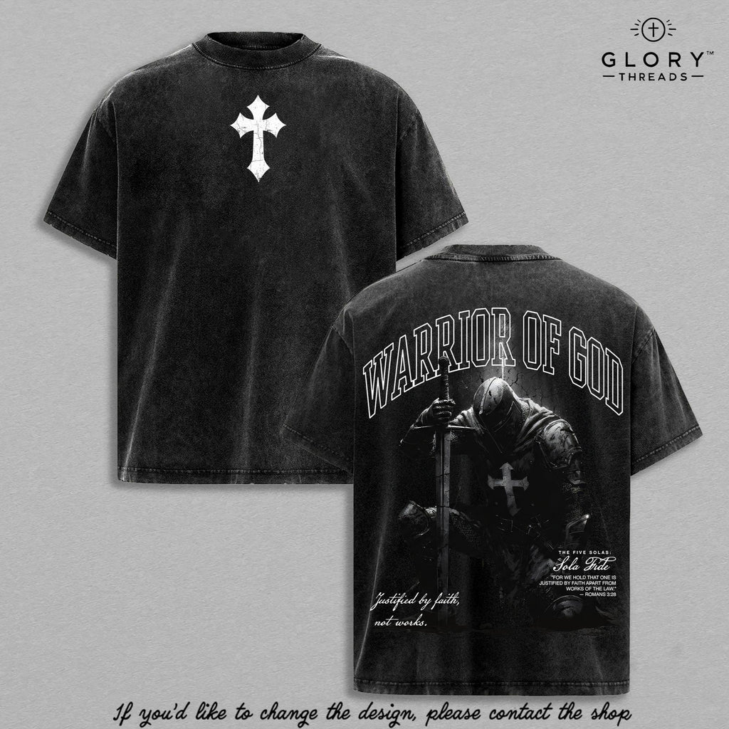 Warrior of God Christian Knight Vintage Washed Tee - Armor of God