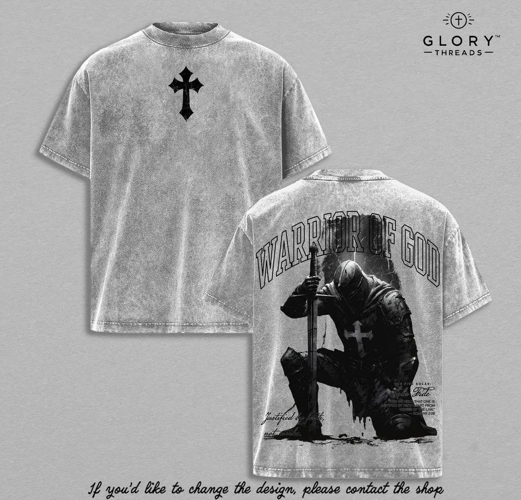 Warrior of God Christian Knight Vintage Washed Tee - Armor of God