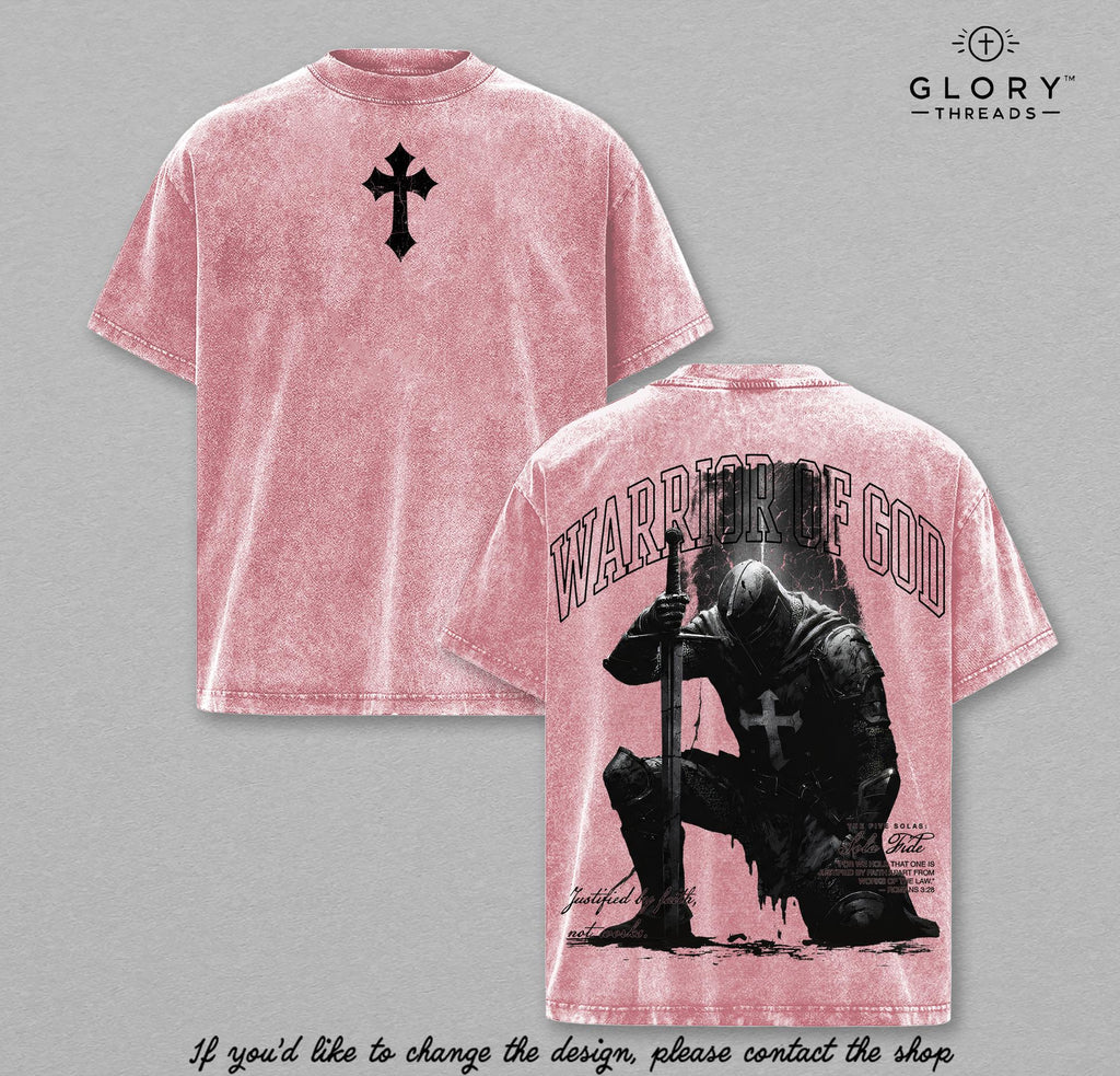 Warrior of God Christian Knight Vintage Washed Tee - Armor of God