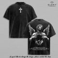 Fallen Angel Vintage Washed Tee - Broken Wings Faith Graphic Christian