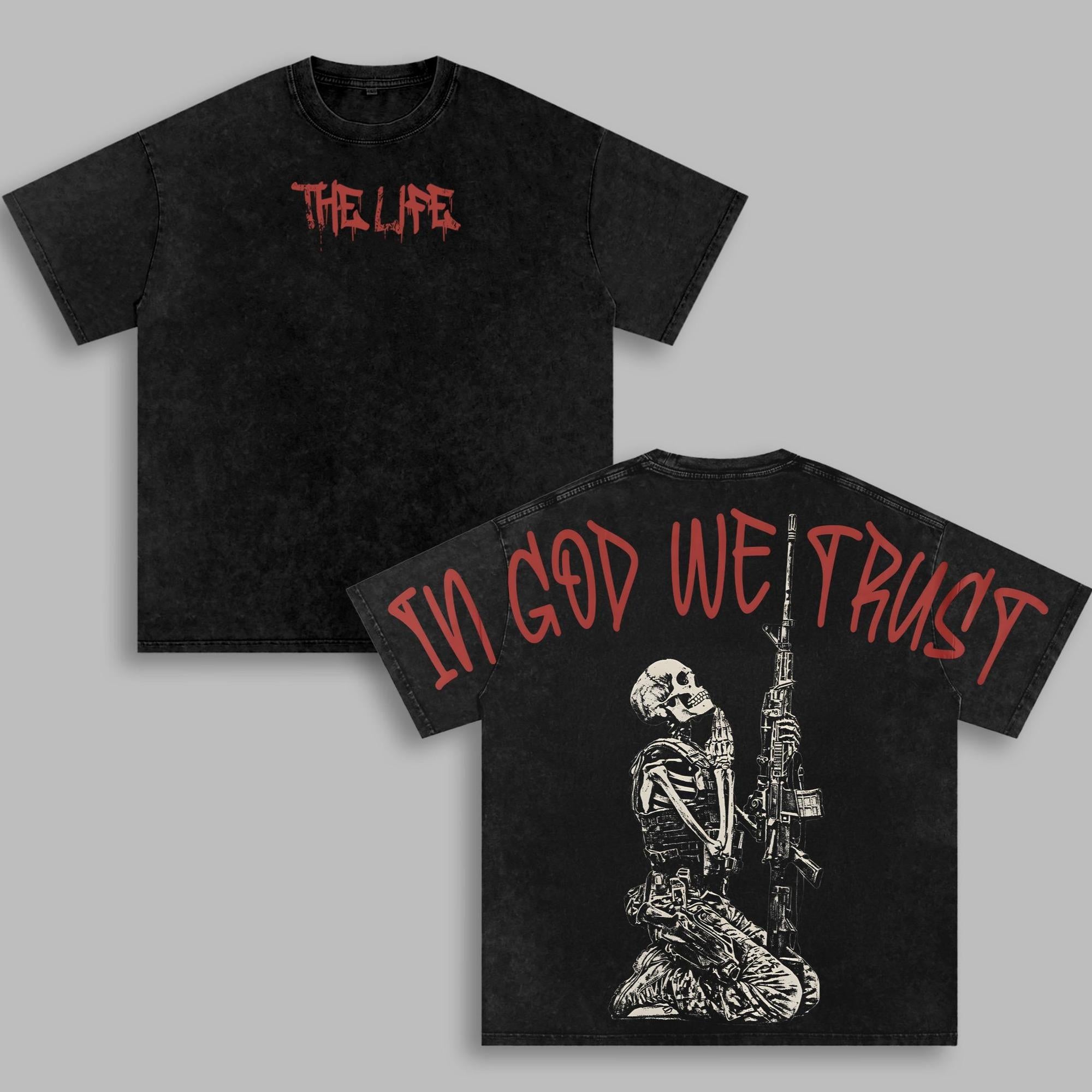 In God We Trust Washed Tee – Christian Faith Streetwear Shirt