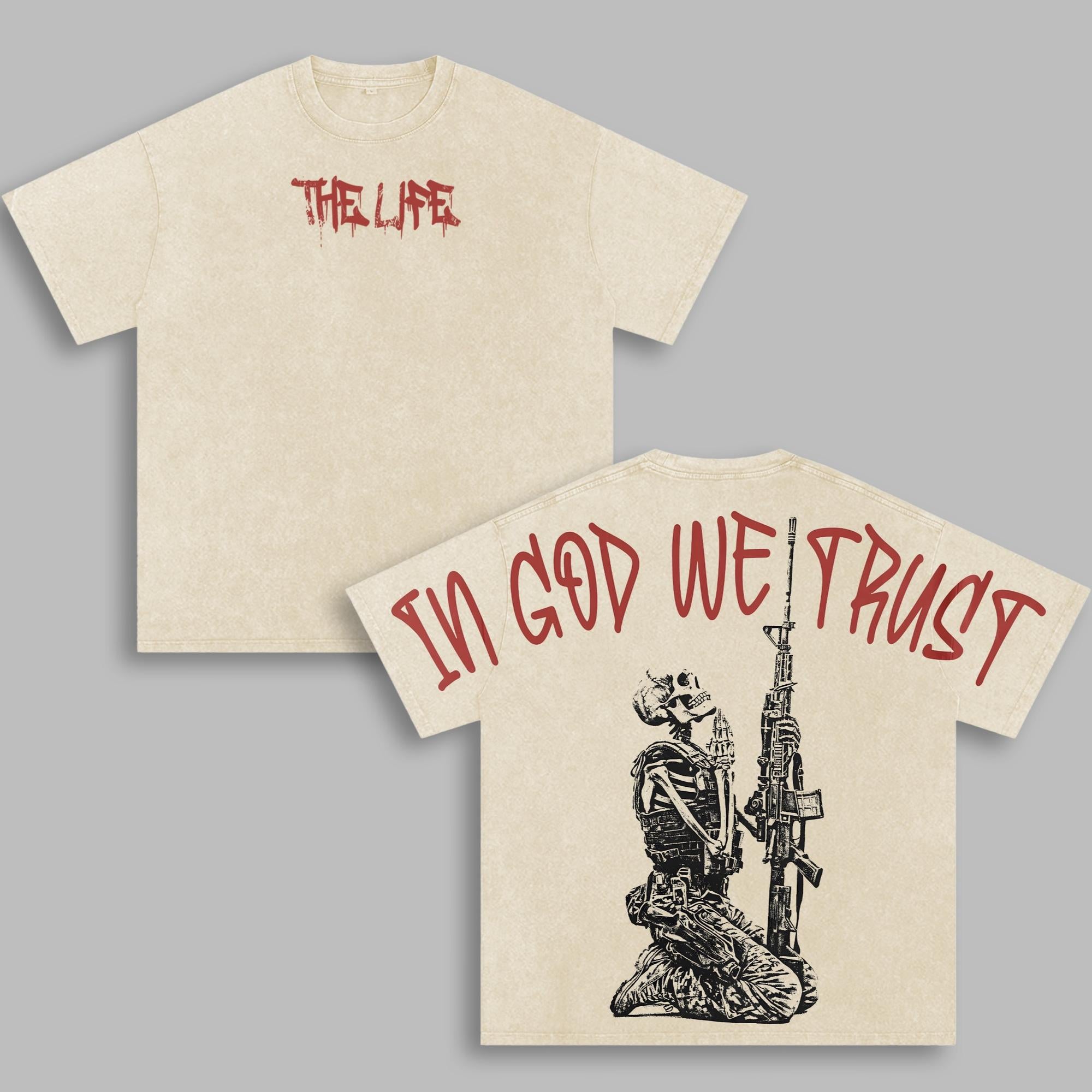 In God We Trust Washed Tee – Christian Faith Streetwear Shirt