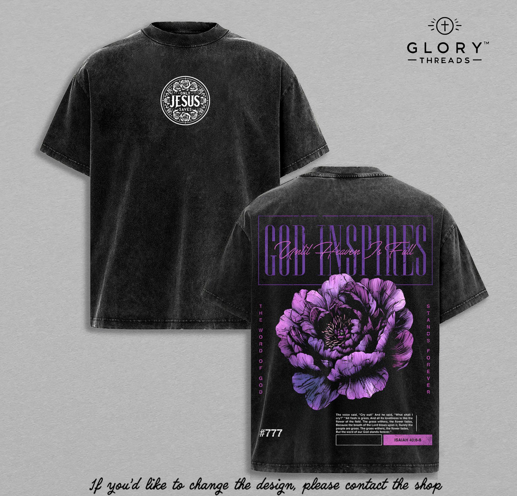 Isaiah 40:6-8 Washed Tee – Only Jesus Saves Faith Streetwear