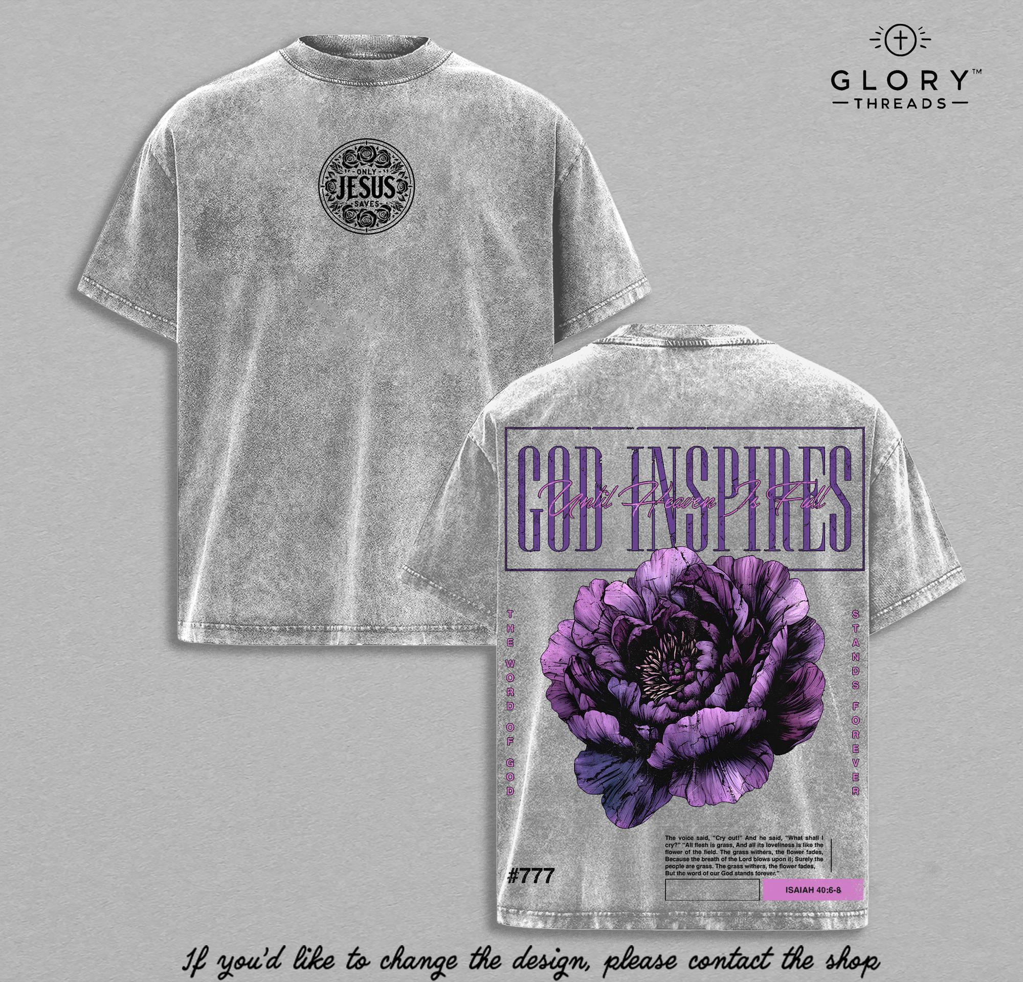 Isaiah 40:6-8 Washed Tee – Only Jesus Saves Faith Streetwear